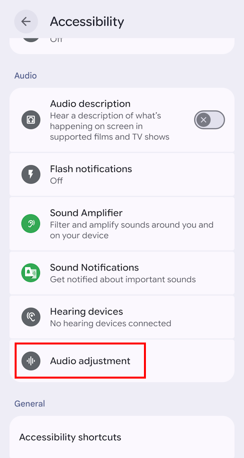 Tap Audio Adjustment